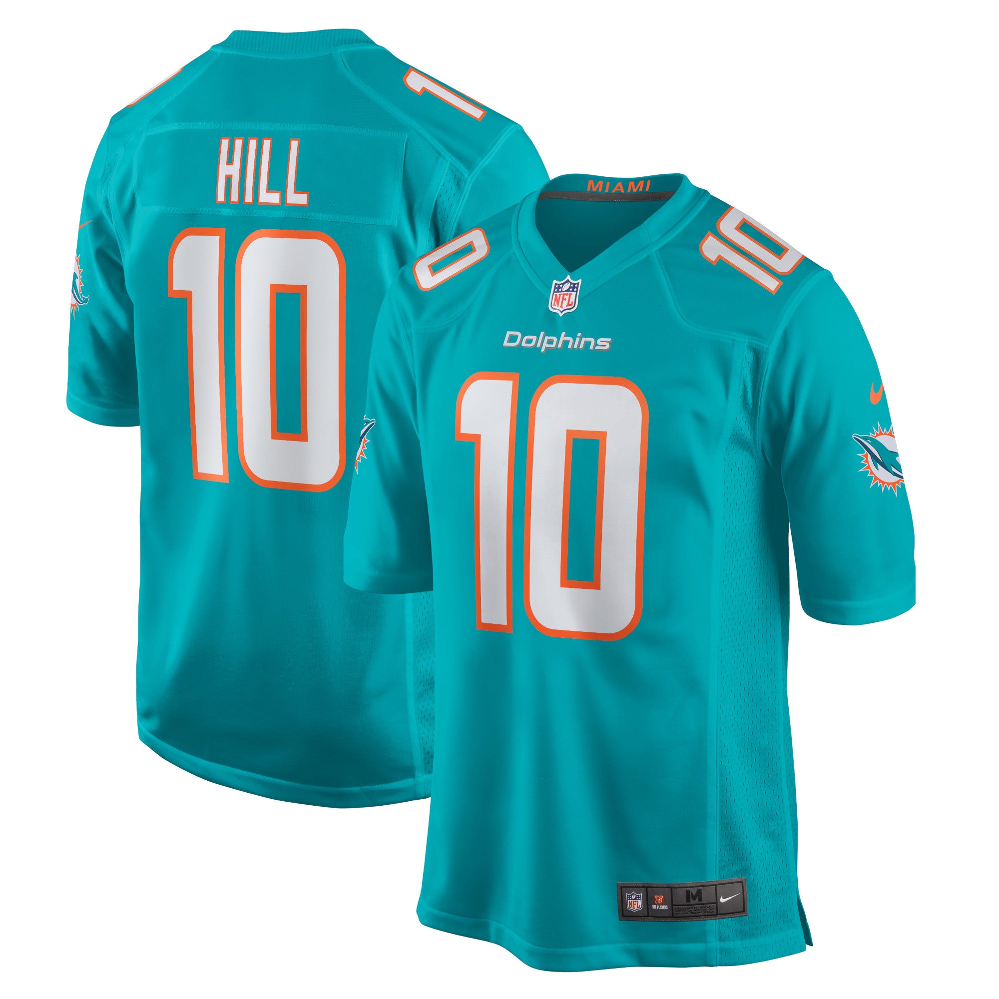 Tyreek Hill Miami Dolphins aqua jersey