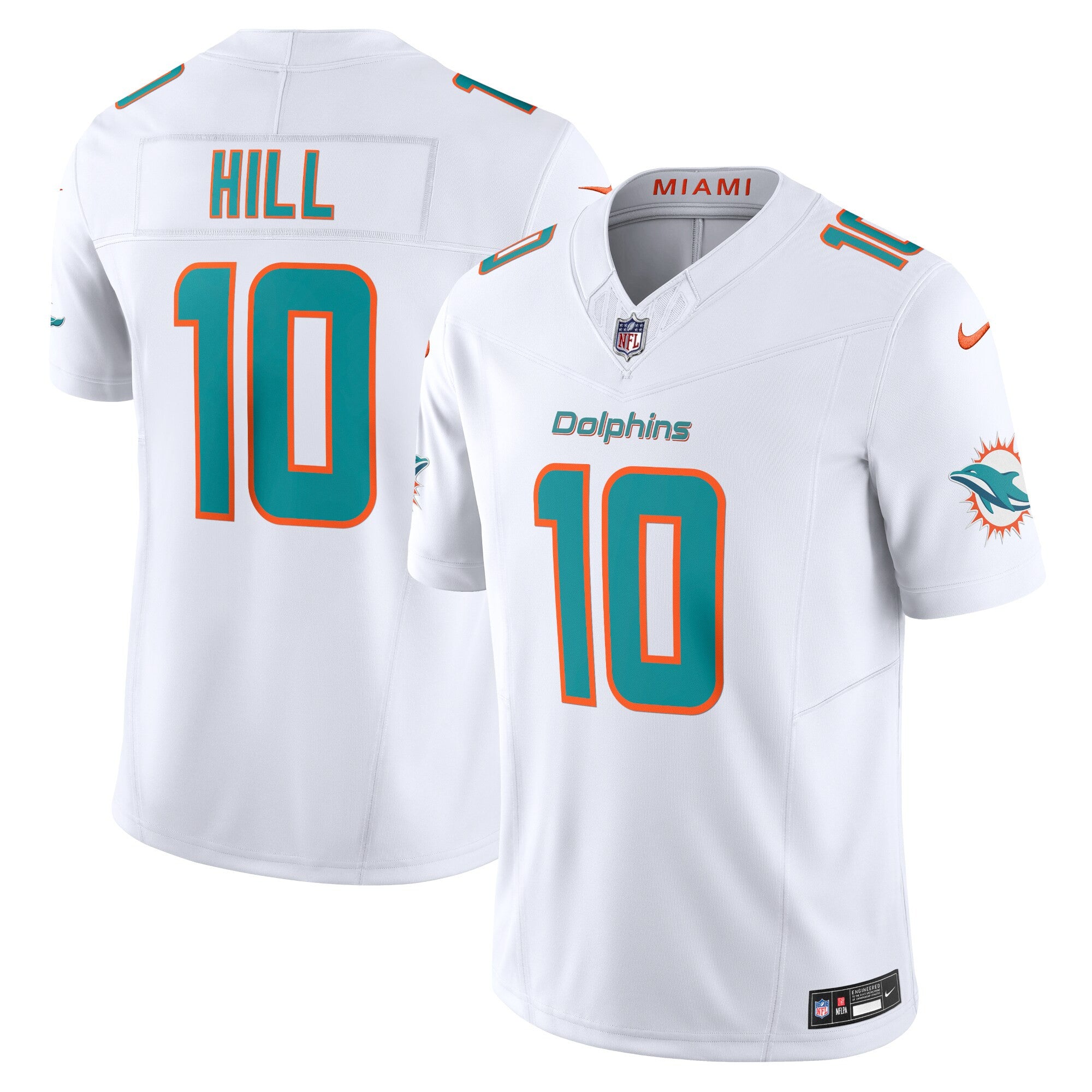 Tyreek Hill Miami Dolphins white Vapor jersey