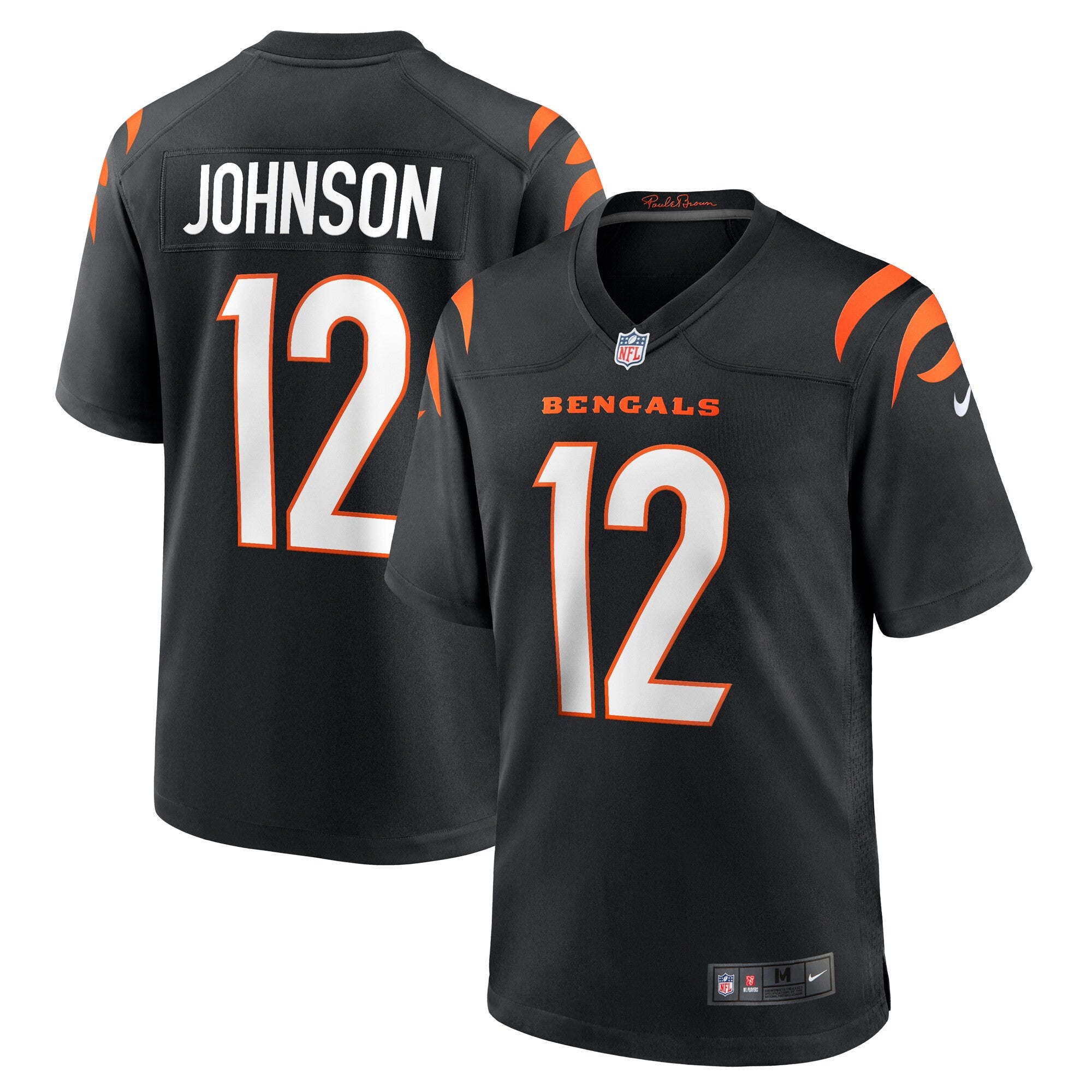 Tyron Johnson Cincinnati Bengals black Game jersey