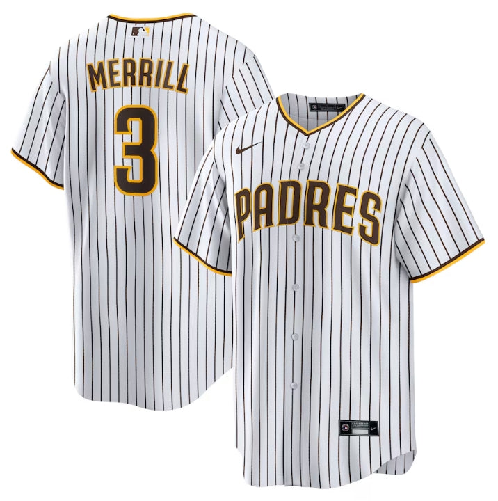 Jackson Merrill Nike San Diego Padres white Replica jersey