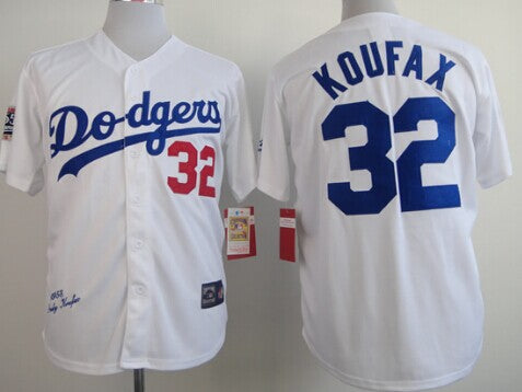 Sandy Koufax Los Angeles Dodgers white Throwback jersey