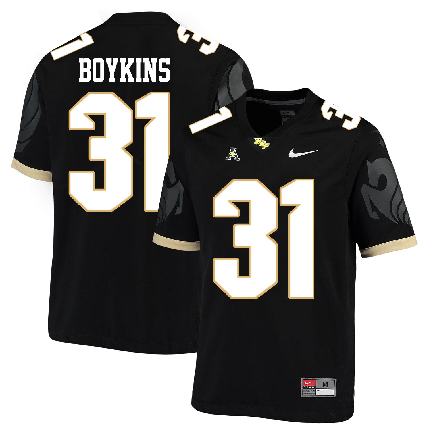 Jeremy Boykins UCF Knights black jersey