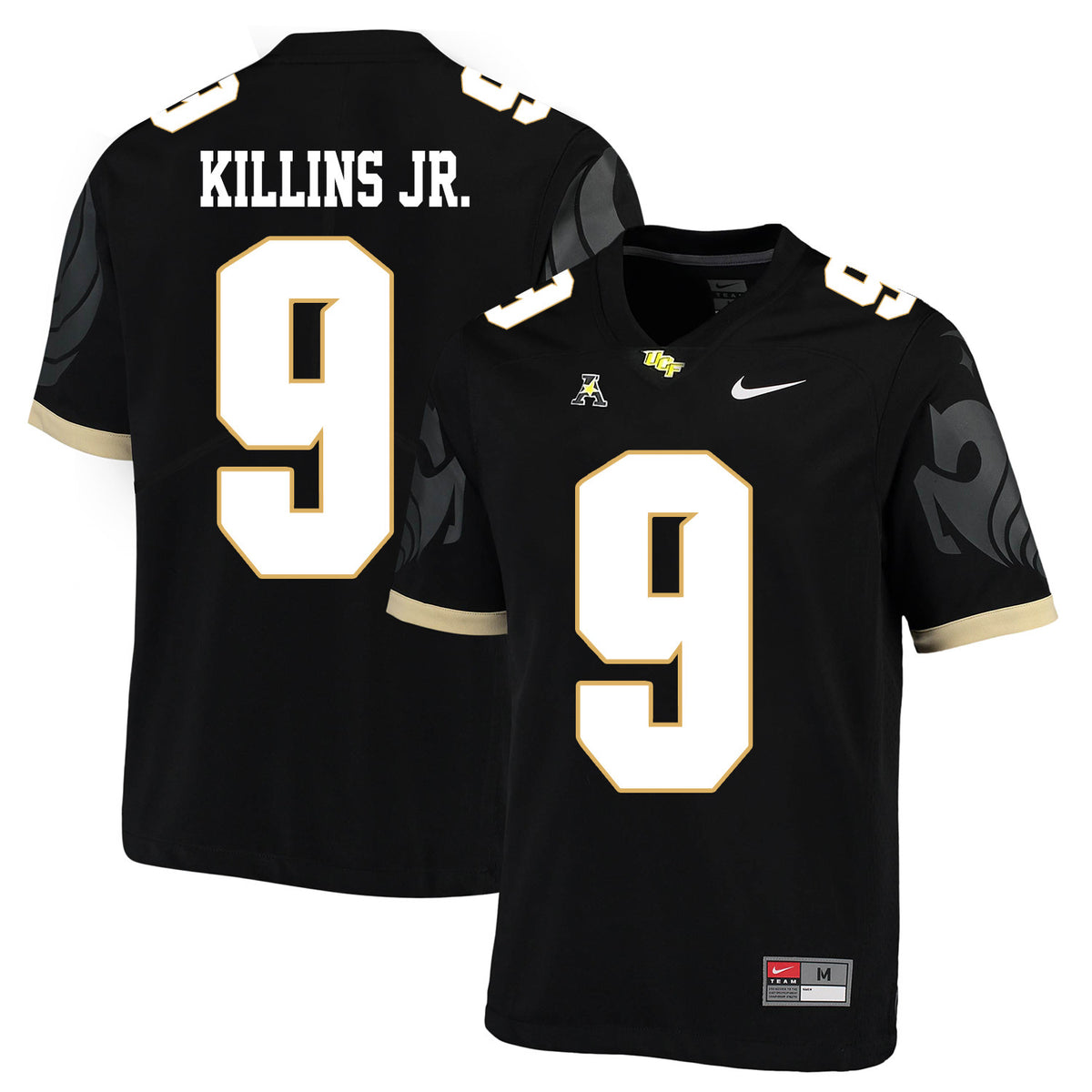 Adrian Killins Jr UCF Knights black jersey