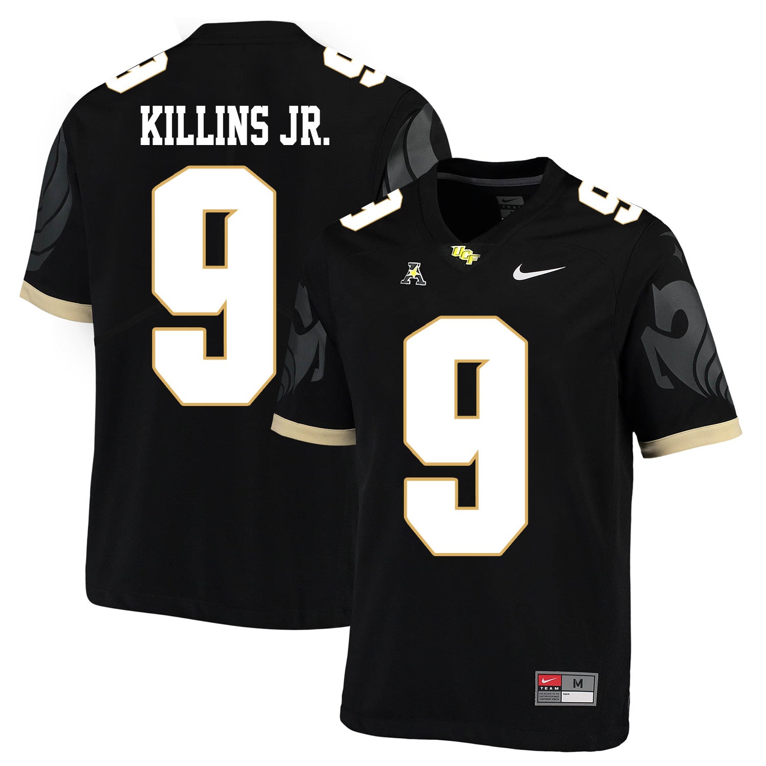 Adrian Killins Jr UCF Knights black jersey