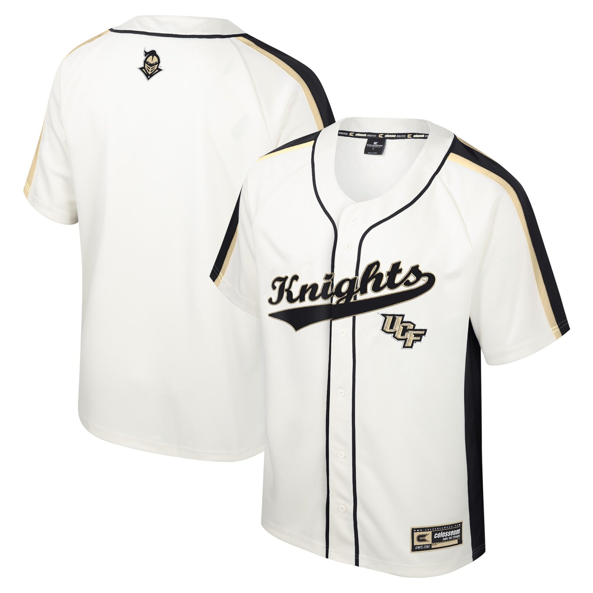 Colosseum Ruth Button-up UCF Knights cream jersey