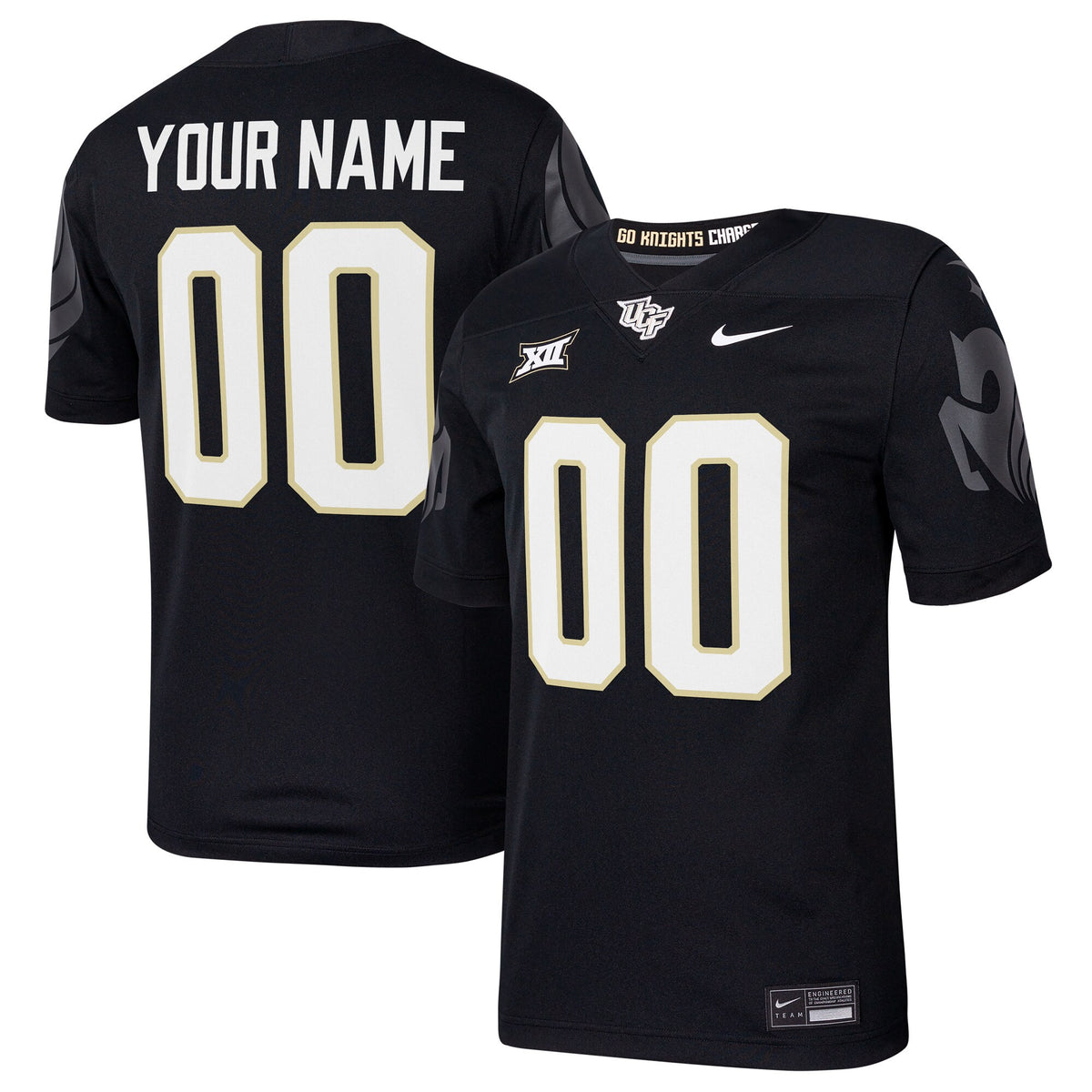 Custom UCF Knights black jersey