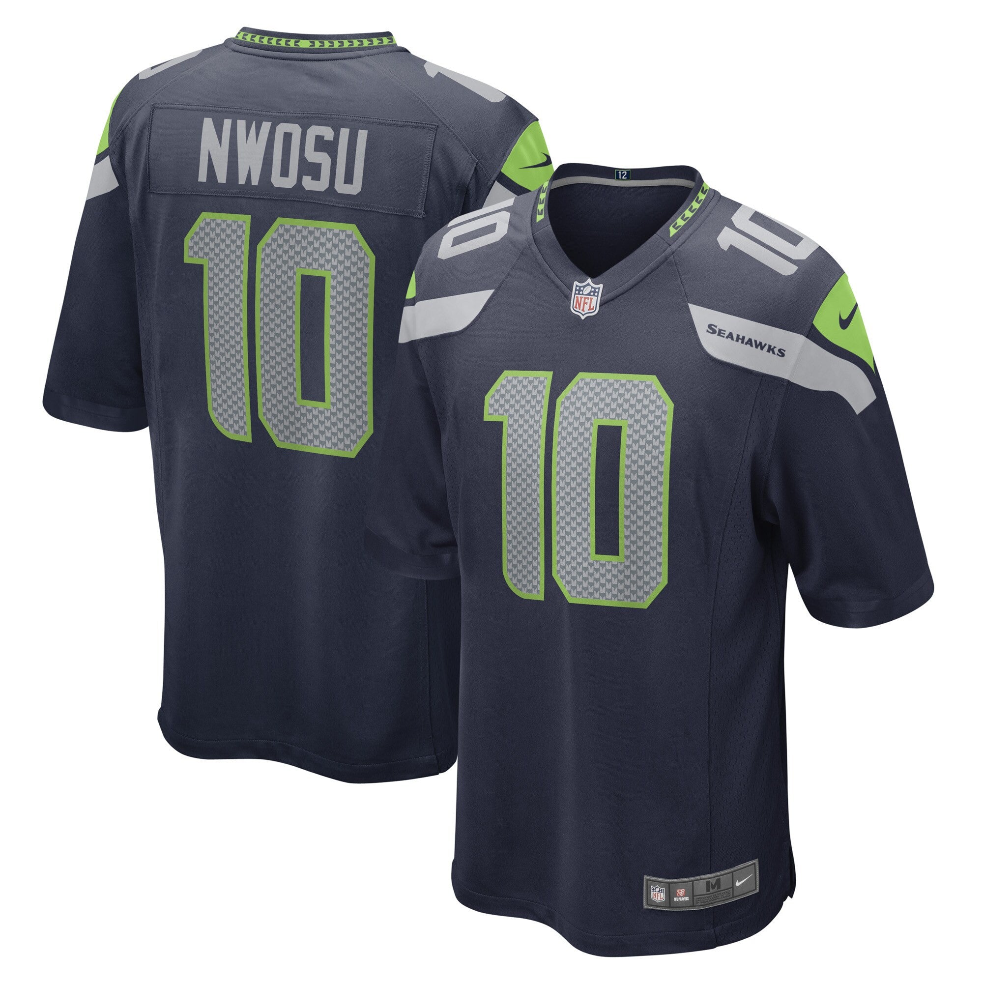 Uchenna Nwosu Seattle Seahawks navy Game jersey