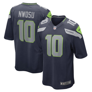 Uchenna Nwosu Seattle Seahawks navy Game jersey
