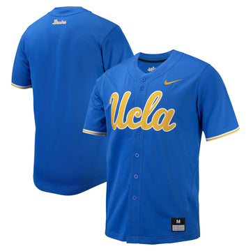 Full-button UCLA Bruins blue jersey