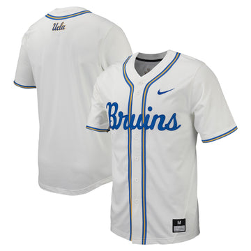 Full-button UCLA Bruins white jersey
