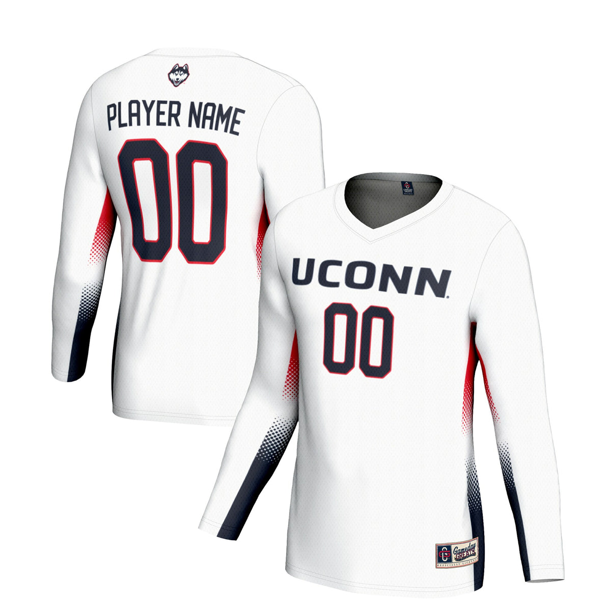 Volleyball UConn Huskies white jersey