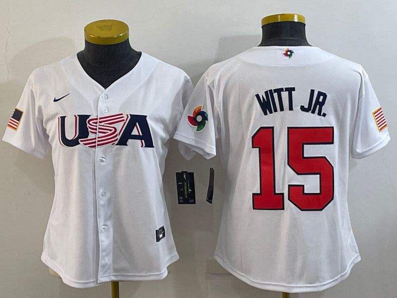 USA Baseball white Classic jersey
