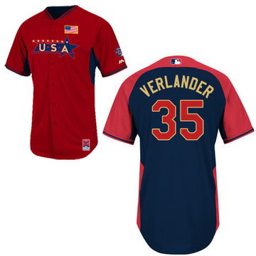 USA Baseball red jersey