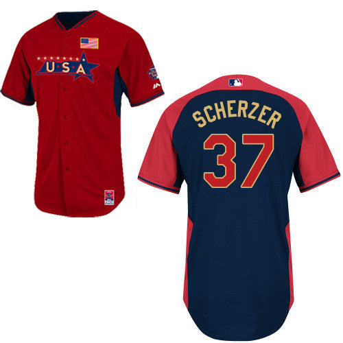 USA Baseball red jersey