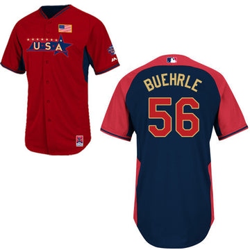 USA Baseball red jersey