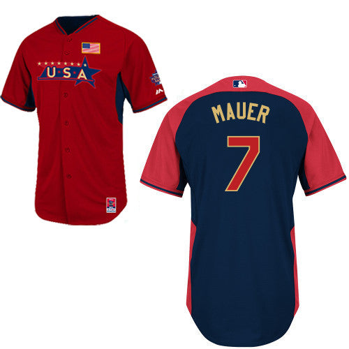 USA Baseball red jersey