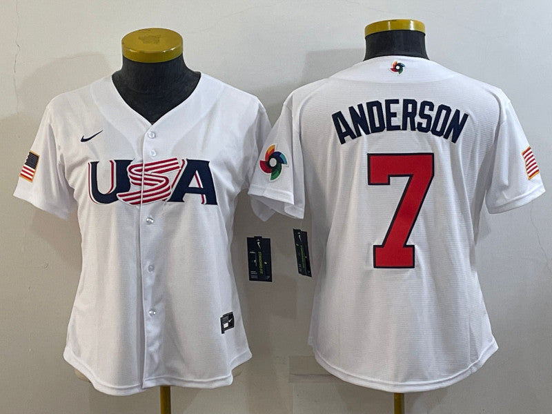 USA Baseball white Classic jersey
