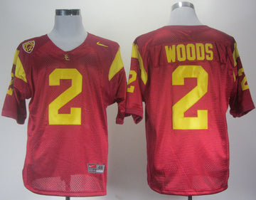 Woods USC Trojans red jersey