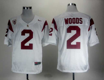 Woods USC Trojans white jersey