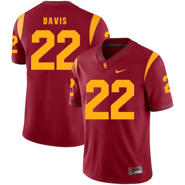 Justin Davis USC Trojans red jersey