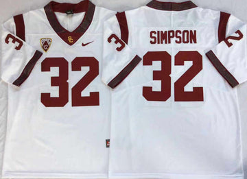 O.J.Simpson USC Trojans white jersey
