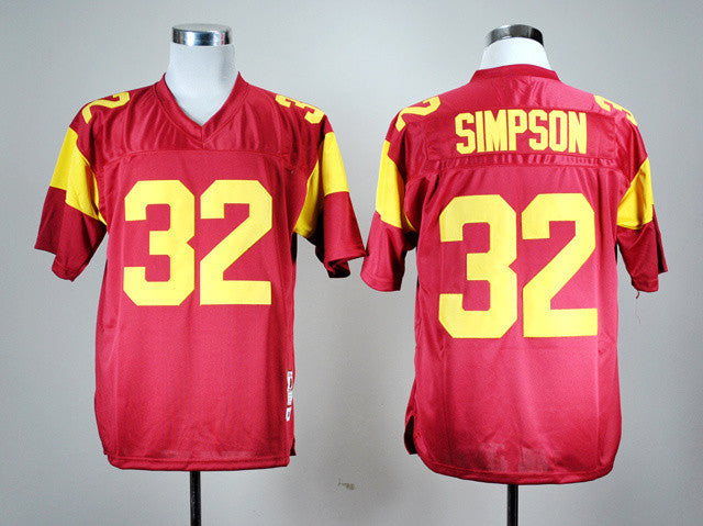 Simpson USC Trojans red jersey