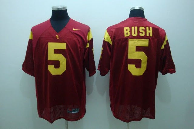 Reggie Bush USC Trojans red jersey