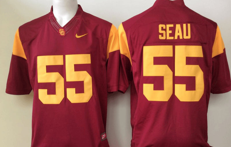 Junior Seau Marron College USC Trojans jersey