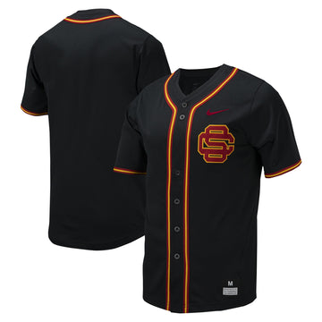 Full-button USC Trojans black jersey
