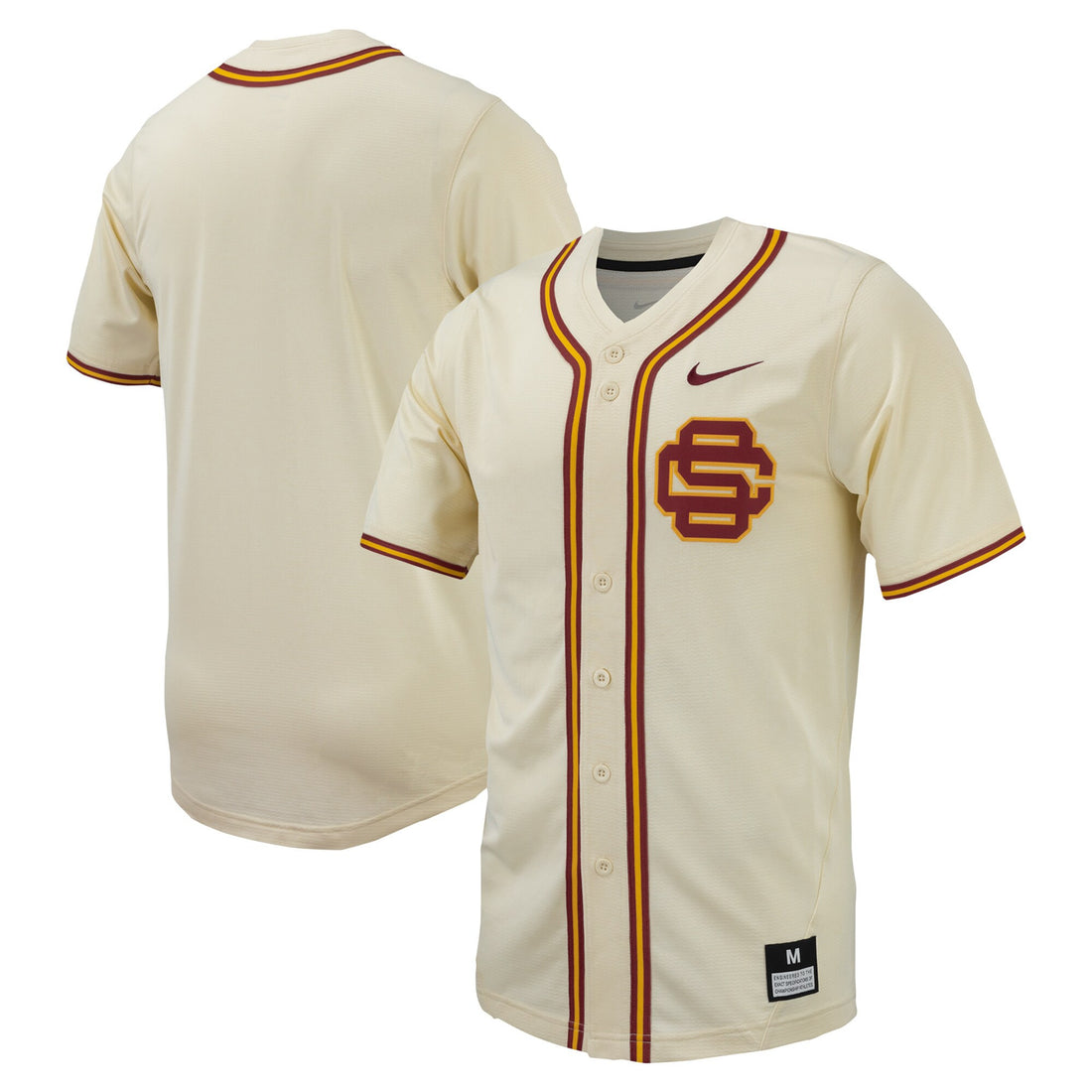 Full-button USC Trojans cream jersey