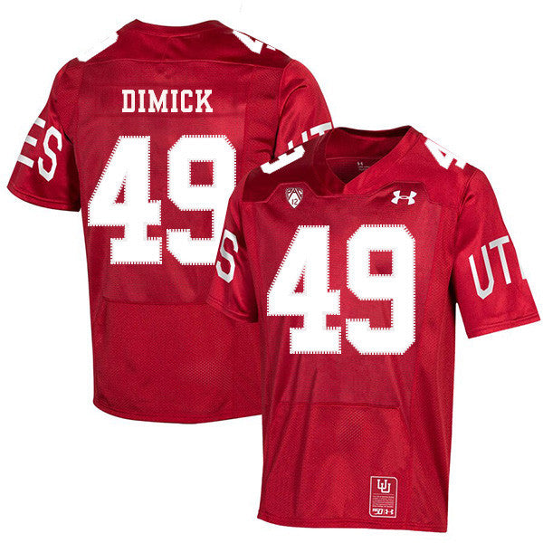 Hunter Dimick Utah Utes red jersey