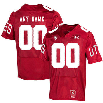 Custom Utah Utes red jersey