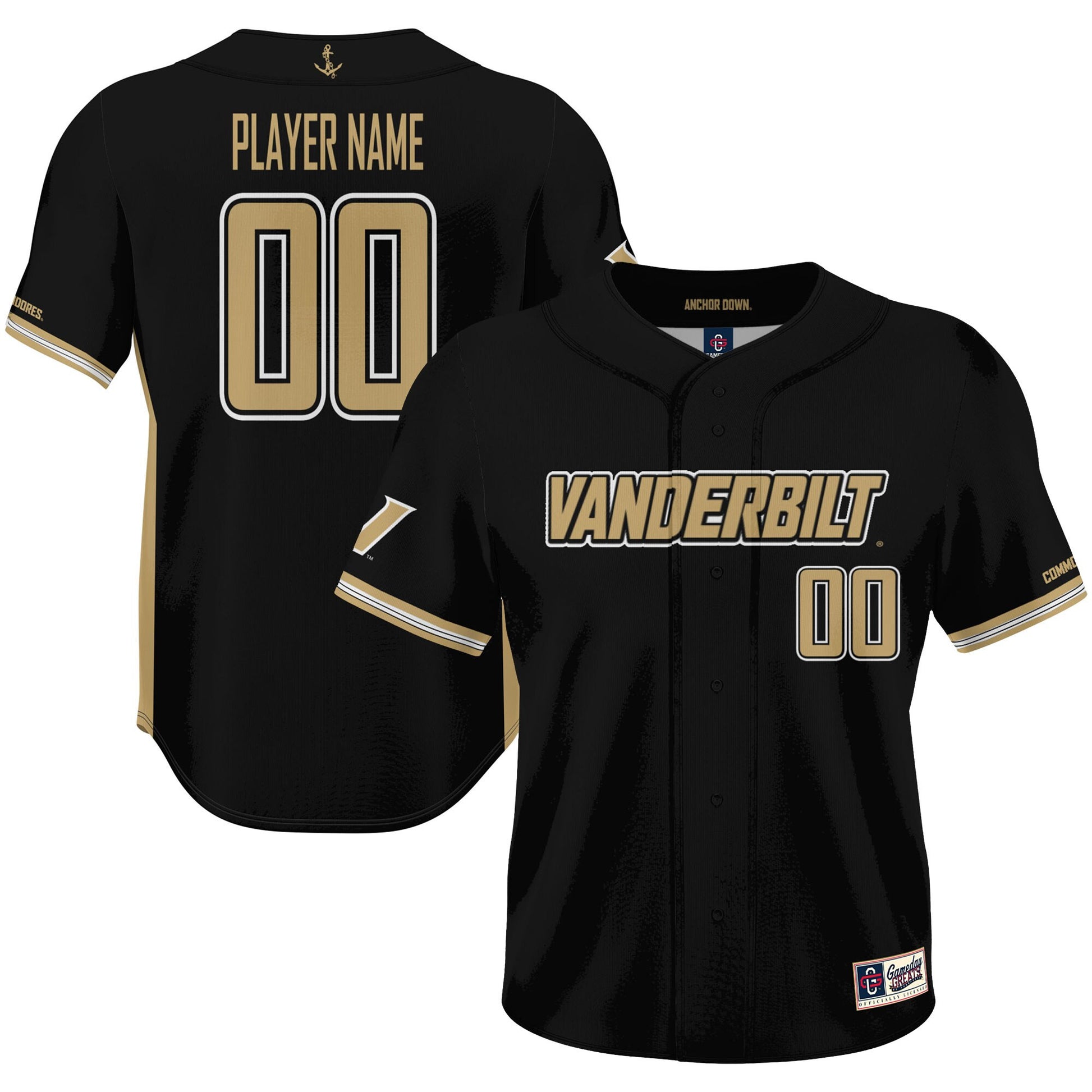 Vanderbilt Commodores black jersey