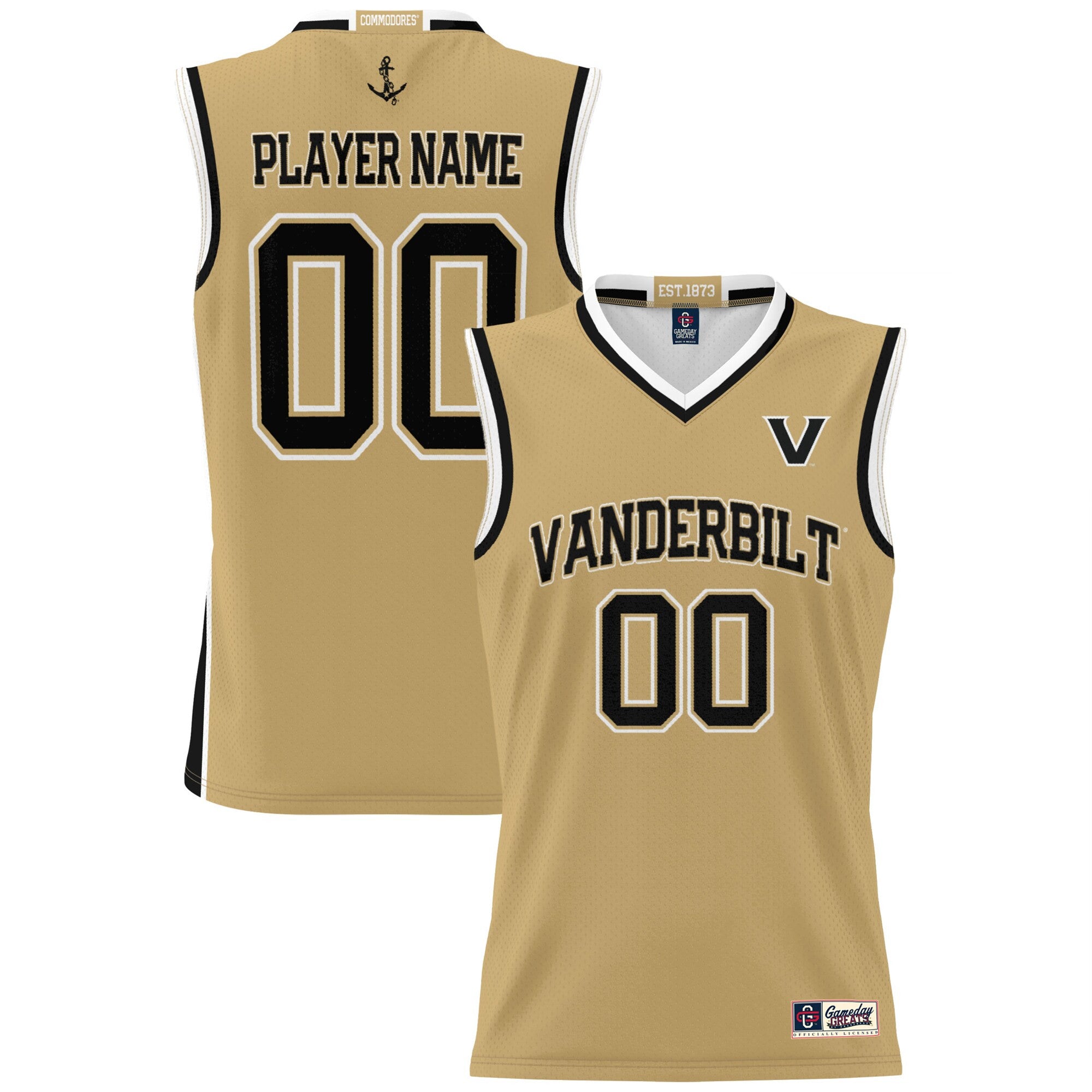 Vanderbilt Commodores gold jersey