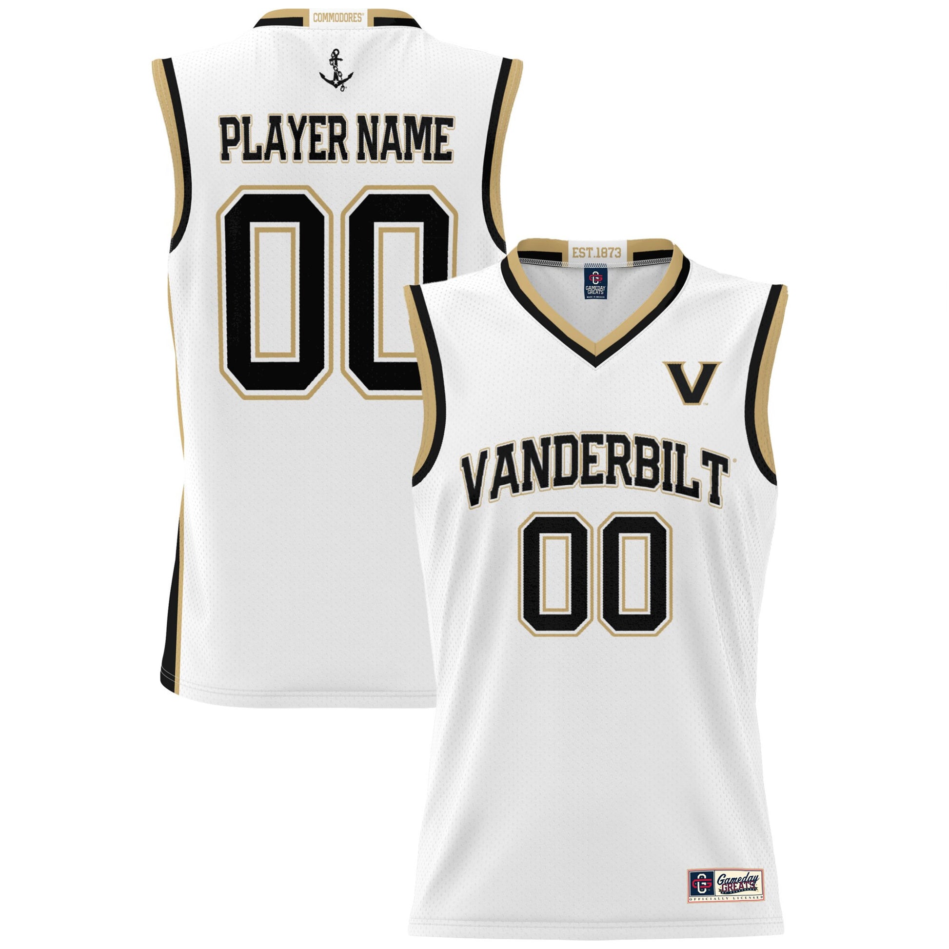 Vanderbilt Commodores white jersey