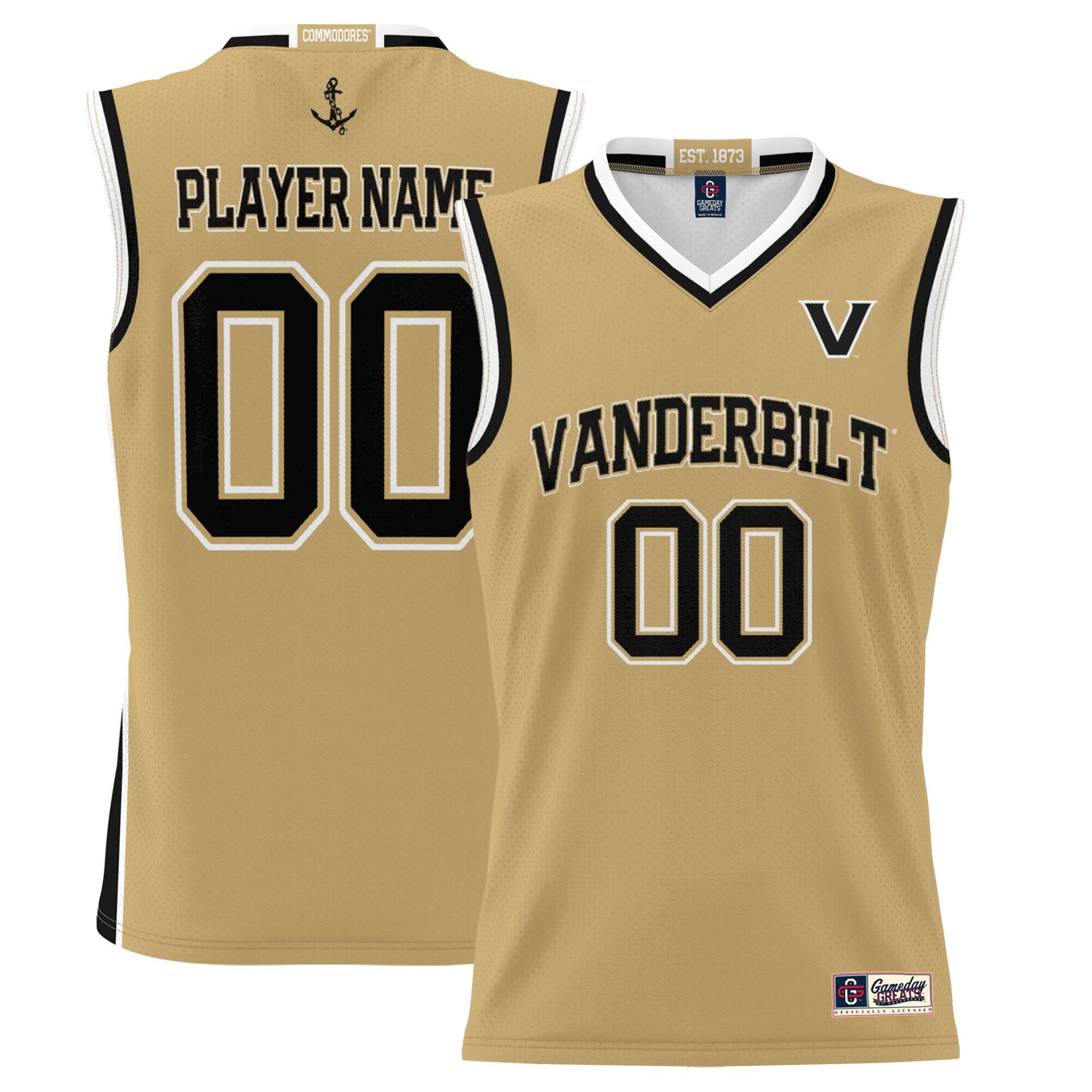 Vanderbilt Commodores gold jersey