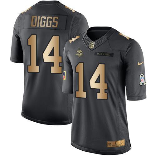Stefon Diggs Minnesota Vikings black Salute To Service jersey