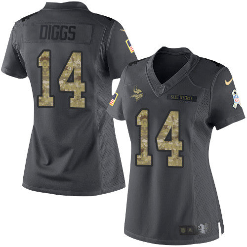 Stefon Diggs Minnesota Vikings black Salute To Service jersey