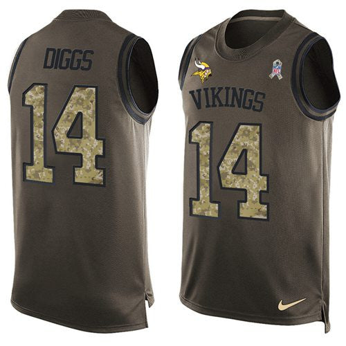 Stefon Diggs Minnesota Vikings green Salute To Service jersey