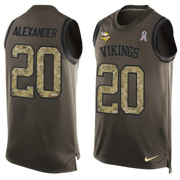 Mackensie Alexander Minnesota Vikings green Salute To Service jersey