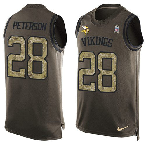Adrian Peterson Minnesota Vikings green Salute To Service jersey