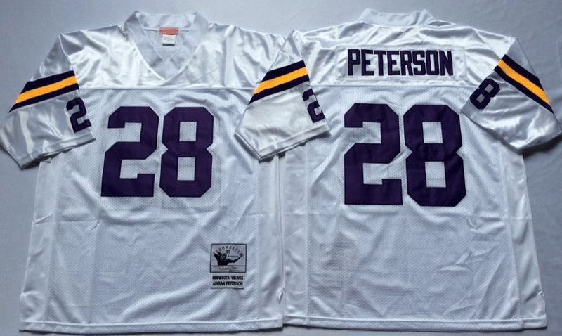 Adrian Peterson Minnesota Vikings white Throwback jersey