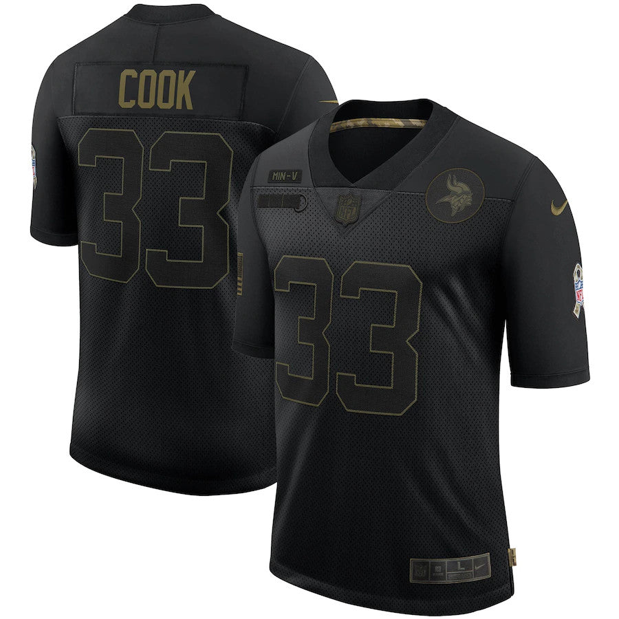 Dalvin Cook Minnesota Vikings black Salute To Service jersey