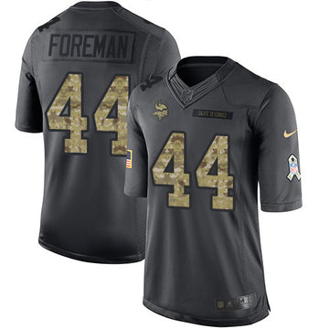 Chuck Foreman Minnesota Vikings black Salute To Service jersey