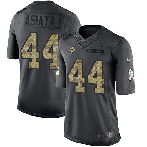 Matt Asiata Minnesota Vikings black Salute To Service jersey
