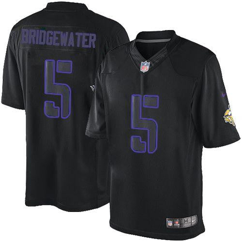 Teddy Bridgewater Minnesota Vikings black Limited jersey