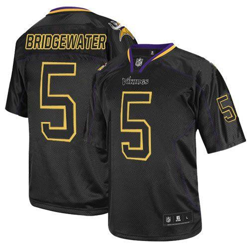 Teddy Bridgewater Minnesota Vikings black Elite jersey