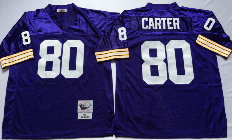 Cris Carter Minnesota Vikings purple Throwback jersey