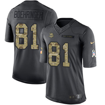 Moritz Boehringer Minnesota Vikings black Salute To Service jersey