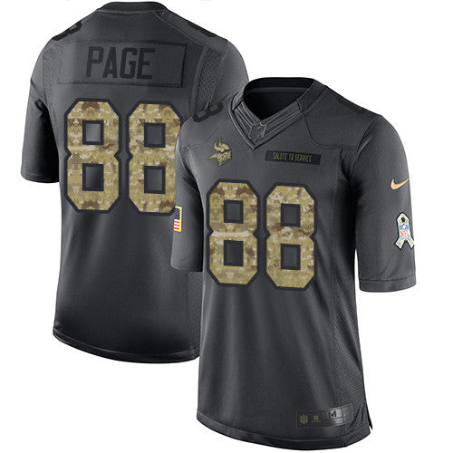 Alan Page Minnesota Vikings black Salute To Service jersey